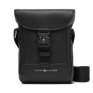 Saszetka Tommy Hilfiger Th Modern Flap Mini Reporter AM0AM13940 Czarny - Torby męskie - miniaturka - grafika 1