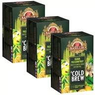 Herbata - BASILUR Cold Brew - Owocowa herbata bezkofeinowa z aromatem marakui i cytrusów, herbata na zimno w saszetkach 20 x 2 g x3 - miniaturka - grafika 1