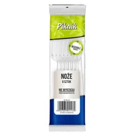 Akcesoria do grilla - Piknik Noże Wielorazowe Przeźroczyste 6 Sztuk - miniaturka - grafika 1