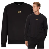 Bluzy męskie - Emporio Armani EA7 Czarna Bluza Męska bez kaptura Sportowa PREMIUM Emporio Armani EA7 Czarna Bluza Męska bez kaptura Sportowa PREMIUM r.L - miniaturka - grafika 1