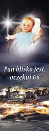 Baner na Boże Narodzenie "Pan blisko jest oczekuj Go" 75x200 cm - Ikony i obrazy sakralne - miniaturka - grafika 1