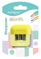 Temperówki - Temperówka plastikowa Keyroad Jelly Gel podwójna blister 1szt.mix - miniaturka - grafika 1