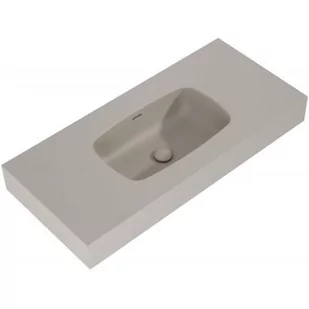 Elita Dimple umywalka 100,8x46 cm ścienna prostokątna fume mat 168866 - Umywalki - miniaturka - grafika 1
