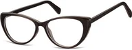 Okulary korekcyjne, oprawki, szkła - Sunoptic Okulary oprawki zerówki korekcyjne Kocie Oczy AC19 - miniaturka - grafika 1