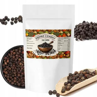 PIEPRZ CZARNY NATURALNY ZIARNISTY AROMATYCZNY ZIARNO DO DAŃ MIĘSNYCH 50g - Pieprz - miniaturka - grafika 1