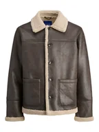 Kurtki męskie - Jack&Jones Kurtka z imitacji skóry Cambridge 12282946 Brązowy Regular Fit - miniaturka - grafika 1