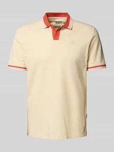 Koszulka polo o kroju regular fit z dekoltem w serek model ‘Evo’ - Koszulki męskie - miniaturka - grafika 1