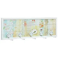 Wieszaki i stojaki - vidaXL Wieszak na płaszcze, biały, 20,2 x 8,5 x 66,5 cm, MDF - miniaturka - grafika 1