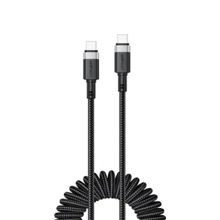 Kabel przewód spiralny USB-C - USB-C 480Mb/s 3A 1.2m - czarny ACEFAST - Kable USB - miniaturka - grafika 1