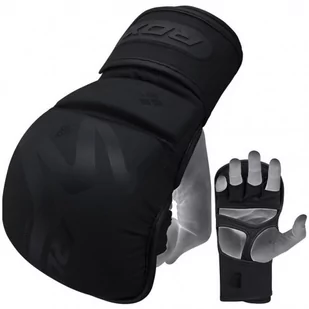 RDX Rękawice MMA Sparringowe T15 Noir Black - Rękawice bokserskie - miniaturka - grafika 1
