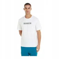 Koszulki męskie - CALVIN KLEIN KOSZULKA MĘSKA T-SHIRT S/S CREW NECK BIAŁA r.XL - miniaturka - grafika 1