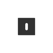 Klamki - Metal-Bud Rozeta kwadratowa na klucz czarna - miniaturka - grafika 1