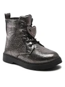 Buty dla dziewczynek - Nelli Blu Kozaki CM211102-12 Srebrny - miniaturka - grafika 1