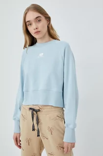 Bluzy damskie - New Balance bluza bawełniana damska z nadrukiem - grafika 1