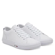 Sneakersy męskie - Sneakersy Tommy Hilfiger Th Hi Vulc Street Lth Patch FM0FM05312 Biały - miniaturka - grafika 1