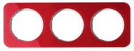 Klawisze i ramki - Berker Ramka potrójna potrójna R.1 - czerwona, element wewnętrzny biały - miniaturka - grafika 1