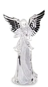 Ozdoby bożonarodzeniowe - Transparentna, Srebrna Figurka Aniołka Led - miniaturka - grafika 1