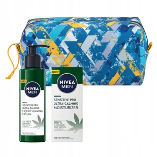 NIVEA MEN Krem do golenia łagodzący 200ml + Nawilżający 200ml + Kosmetyczka - Zestawy kosmetyków damskich NIVEA MEN Krem do golenia łagodzący 200ml + Nawilżający 200ml + Kosmetyczka - Zestawy kosmetyków damskich - miniaturka - grafika 1