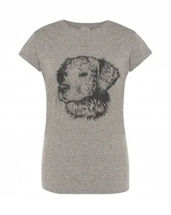 T-Shirt damski nadruk Golden Retriever Rozm.XL - Koszulki i topy damskie - miniaturka - grafika 1