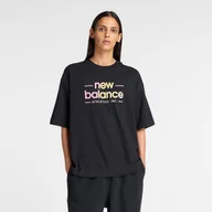Koszulki i topy damskie - Koszulka damska New Balance WT53916BK czarna - miniaturka - grafika 1