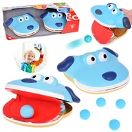 Zabawki i gry sportowe - Zestaw sportowy - gra zręcznościowa Wyrzutnia PIES + 4 piłki ZA5604 EDUKAMP - miniaturka - grafika 1