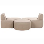 Meble ogrodowe - Beliani zestaw ogrodowy ze stolikiem dla 2 osób FABRO Beżowy - miniaturka - grafika 1