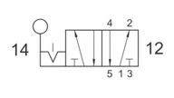 Akcesoria pneumatyczne - Pneumatyczny zawór ręczny z dźwignią bistabilny 5/2 G1/8 521 LL90 - miniaturka - grafika 1