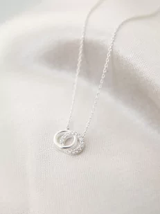 Lodie Silver Srebrny naszyjnik z elementem ozdobnym - dł. 43 cm - Naszyjniki - miniaturka - grafika 1