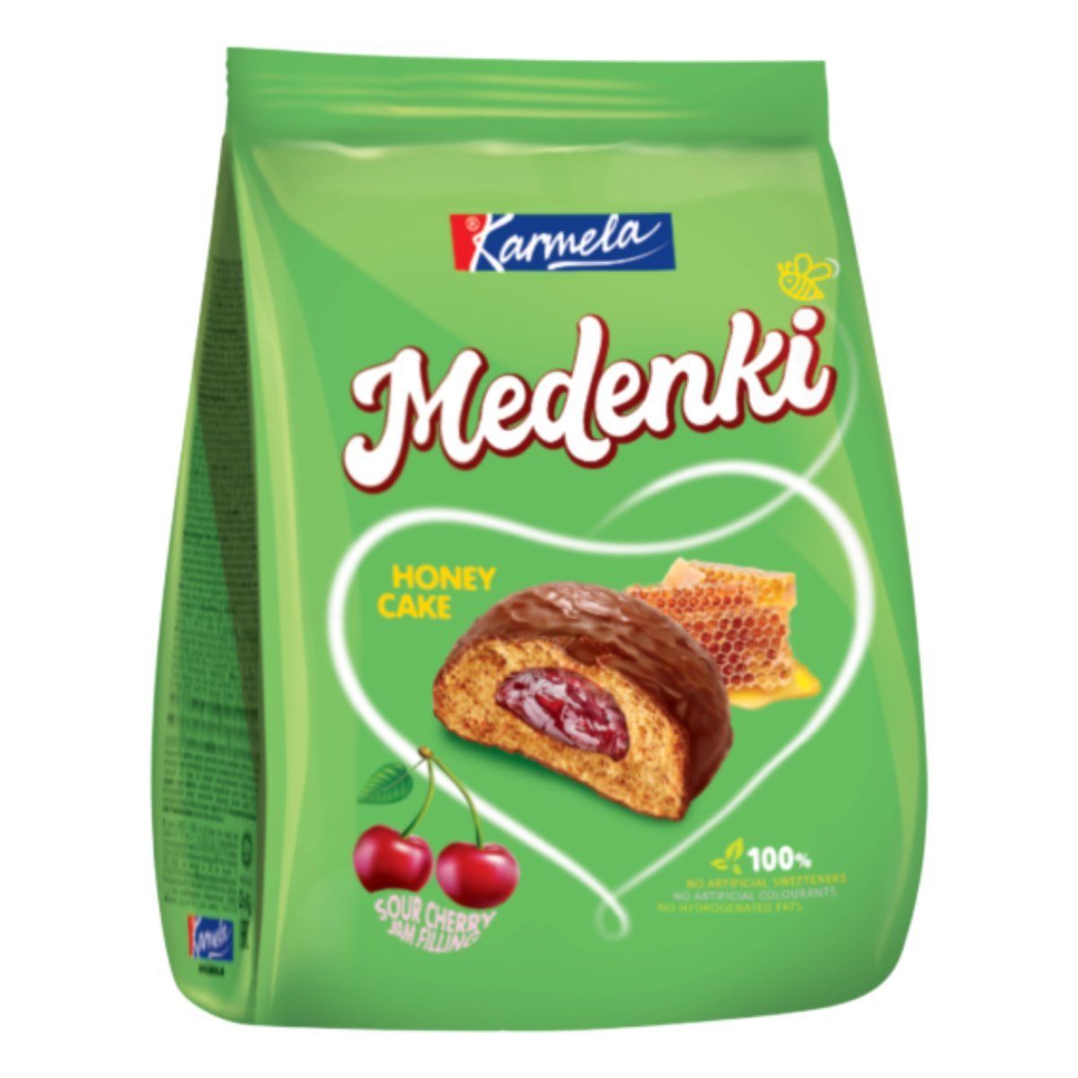 Karmela Medenki Pierniki Z Nadzieniem Wiśniowym W Polewie Kakaowej 160G