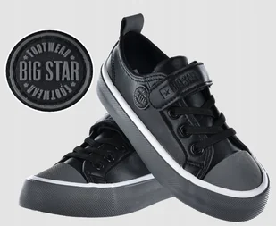 TRAMPKI DZIECIĘCE MŁODZIEŻOWE BIG STAR EKO SKÓRA NA RZEP - Buty dla dziewczynek - miniaturka - grafika 1