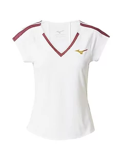 Koszulki i topy damskie - Mizuno Damska koszulka z nadrukiem, biała, XS, biały, XS - grafika 1