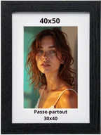 Ramki na zdjęcia - Ramka na zdjęcie 40x50 cm Sopot Black MDF - miniaturka - grafika 1