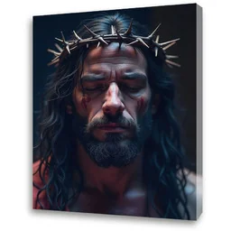 Obraz religijny na płótnie Jezus w koronie cierniowej - Ikony i obrazy sakralne Obraz religijny na płótnie Jezus w koronie cierniowej - Ikony i obrazy sakralne - miniaturka - grafika 1