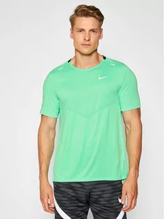 Koszulki męskie - Nike Koszulka techniczna Dri-Fit Rise CZ9184 Zielony Standard Fit - grafika 1