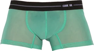 CODE 22 CODE 22- Bokserki męskie - Sheer Mesh Trunk Green - Zielone - 1 x rozmiar L - Majtki męskie - miniaturka - grafika 1