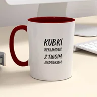 Kubki - Firmowy kubek reklamowy - CLASSIC z kolorowym wnętrzem i uszkiem - miniaturka - grafika 1