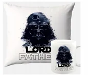 Gadżety dla niej i dla niego - ZESTAW PODUSZKA + KUBEK Prezent STAR WARS DARTH VADER LORD + IMIĘ 34 - miniaturka - grafika 1