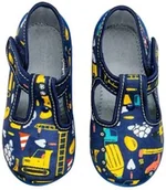 Buty dla chłopców - Kapcie dziecięce CIĘŻARÓWKI z wkładką skórzaną RAWEKS Leon61 - miniaturka - grafika 1