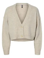 Swetry damskie - Pieces Kardigan w kolorze beżowym - miniaturka - grafika 1