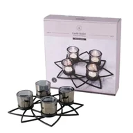 Świeczniki - Metalowy stroik świecznik ELENYI, wys. 8 cm - miniaturka - grafika 1