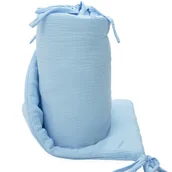 Ochraniacze do łóżeczka - OCHRANIACZ 180x30 DO ŁÓŻECZKA MUŚLINOWY PREMIUM Kerstin - miniaturka - grafika 1