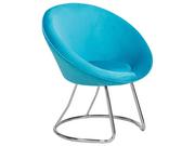 Fotele - Beliani Welurowe krzesło tapicerowane turkusowe FLOBY - miniaturka - grafika 1