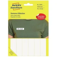 Drukarki kart i etykiet - Etykieta identyfikatory imienne 76x19mm(10 arkuszy = 120etykiet) Sztuczny jedwab 51064 AVERY ZWECKFORM - miniaturka - grafika 1