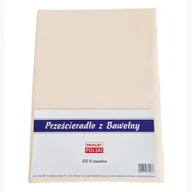 Prześcieradła - Prześcieradło bawełniane bez gumki 140x200 noris jasnobeżowe - miniaturka - grafika 1