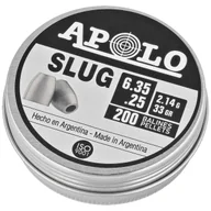 Amunicja do wiatrówek - Śrut Apolo Slug 33 6.35 mm, 200 szt. 2.14g/33.0gr (19303) - miniaturka - grafika 1