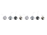 Bombki - Bombki choinkowe grafitowe - 4 cm - 8 szt. - miniaturka - grafika 1