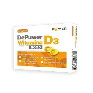 Puwer Polska Sp. z o.o. Puwer Polska Sp z o.o DePuwer Witamina D3 2000 60 kapsułek - Witaminy i minerały - miniaturka - grafika 1