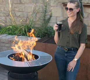 Palenisko ogrodowe Westmann Westmann WMLG941-2B grill stalowy miska paleniskowa palenisko 75x75x94 cm - Paleniska ogrodowe - miniaturka - grafika 1