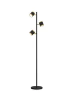 Lampy stojące - Toulouse lampa podłogowa 3xLED/21W czarna/złota 3003-304S - miniaturka - grafika 1