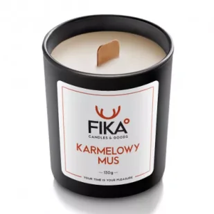 Fika Candles&Goods Świeca sojowa - Karmelowy Mus 160 ml - Świece - miniaturka - grafika 1